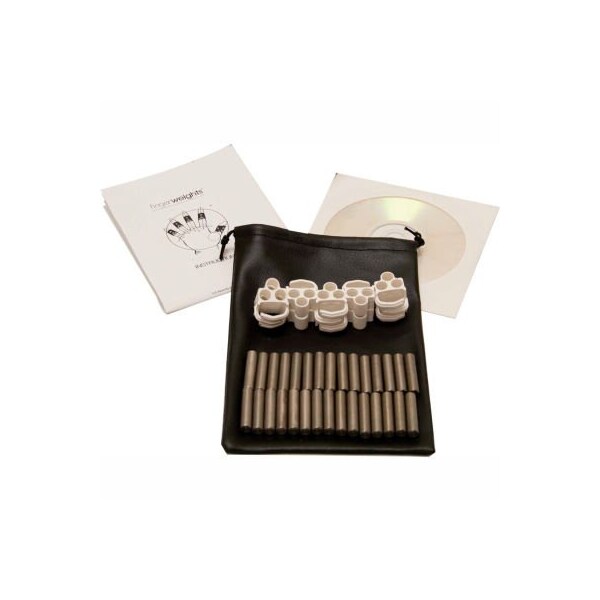Fingerweights Finger Exerciser, 5-Finger Set, White